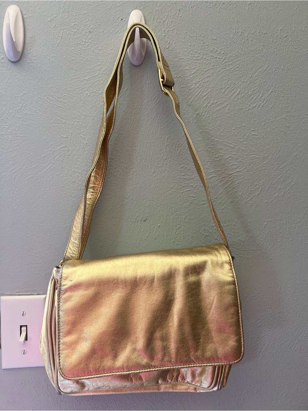 Metallic Gold Shoulder Bag for Women